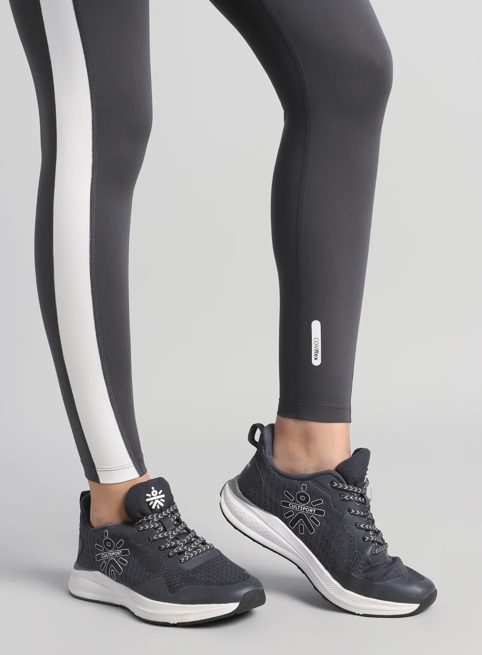 Women's Dark Grey Energy Pop Performance COMFlex Tights - Image 7
