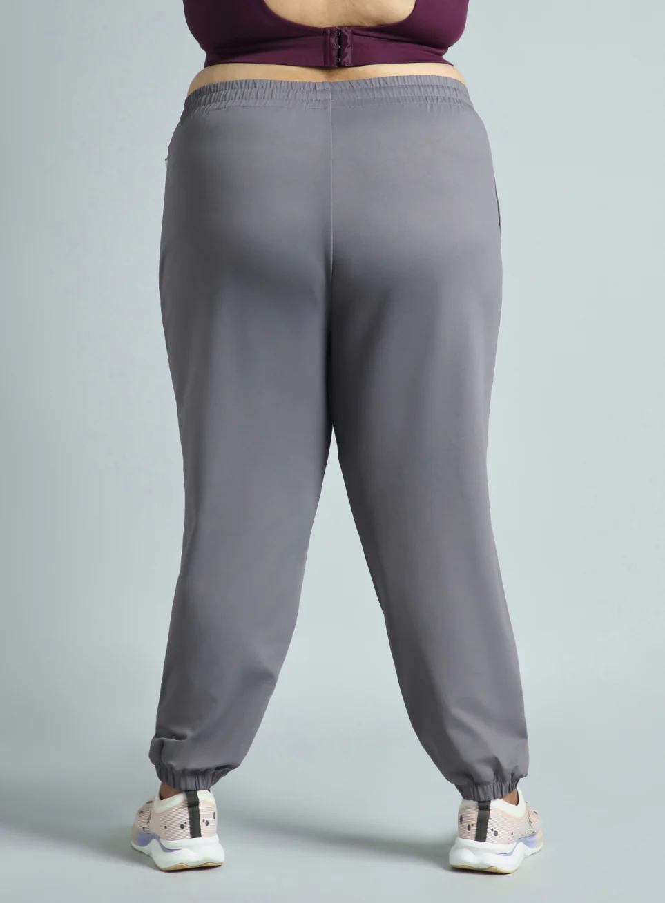 Women's Dark Grey Plus Size Everyday Essential Cotton Joggers - Image 6