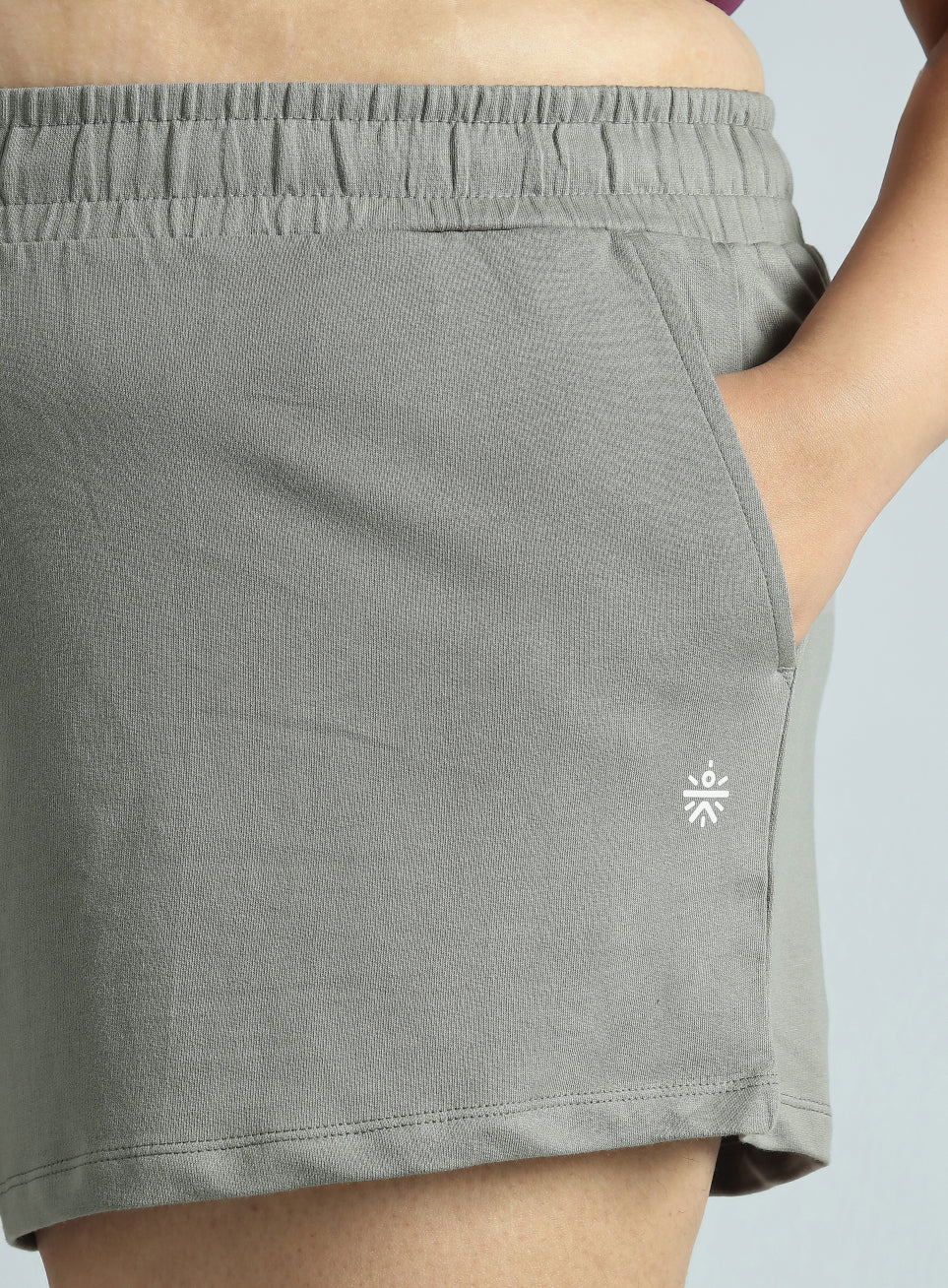 Women's Dark Grey Plus Size Everyday Essential Cotton Shorts - Image 7