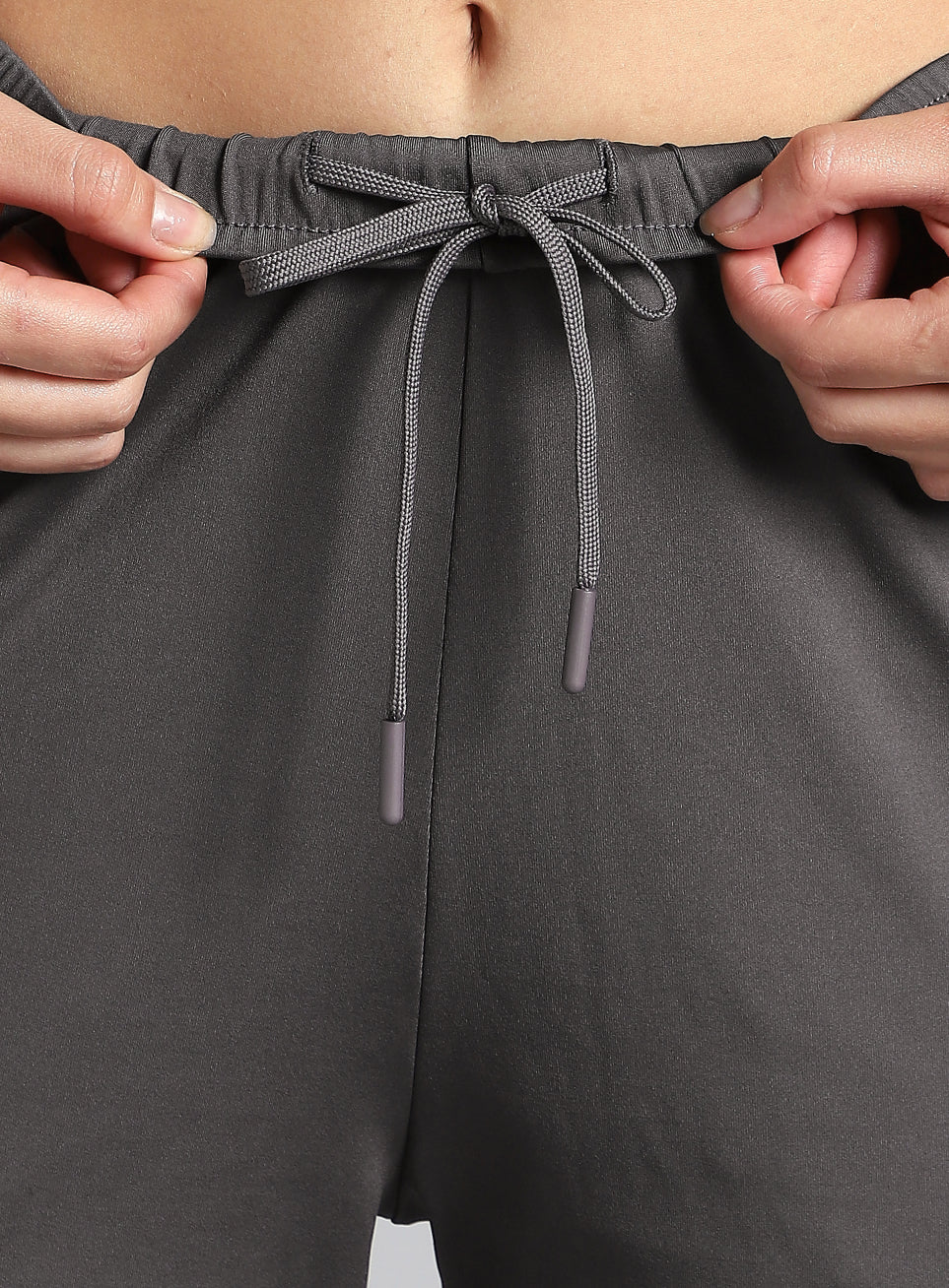 Women's Dark Grey Pace Up Joggers - Image 12
