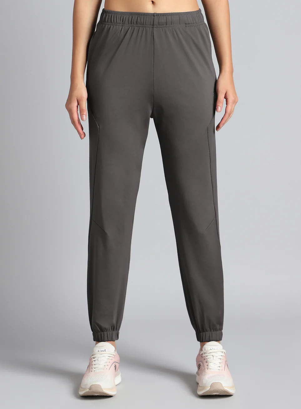 Women's Dark Grey Pace Up Joggers - Image 4