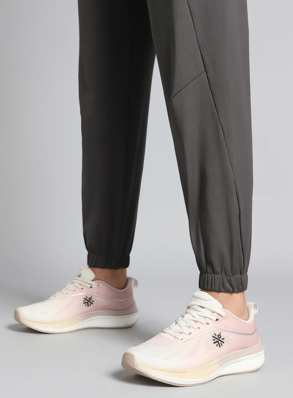 Women's Dark Grey Pace Up Joggers - Image 9