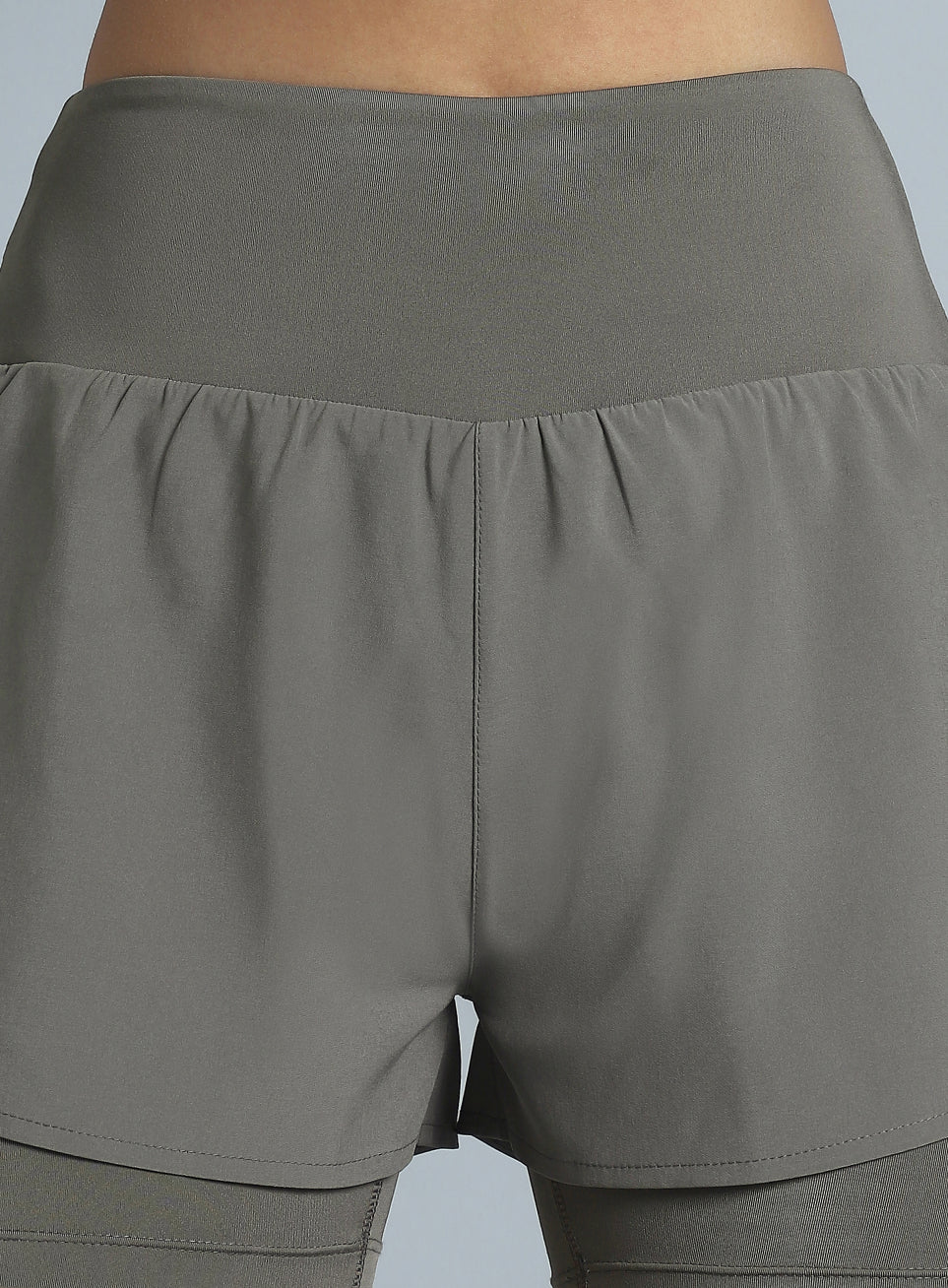 Women's Dark Grey Performance Pro Training Layered Shorts - Image 8