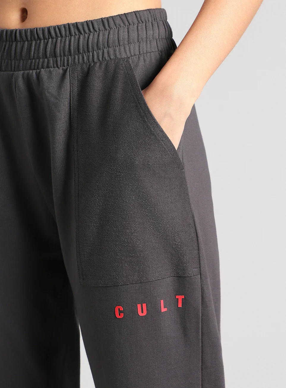 Women's Dark Grey Play On Reverse Pocket Joggers - Image 8