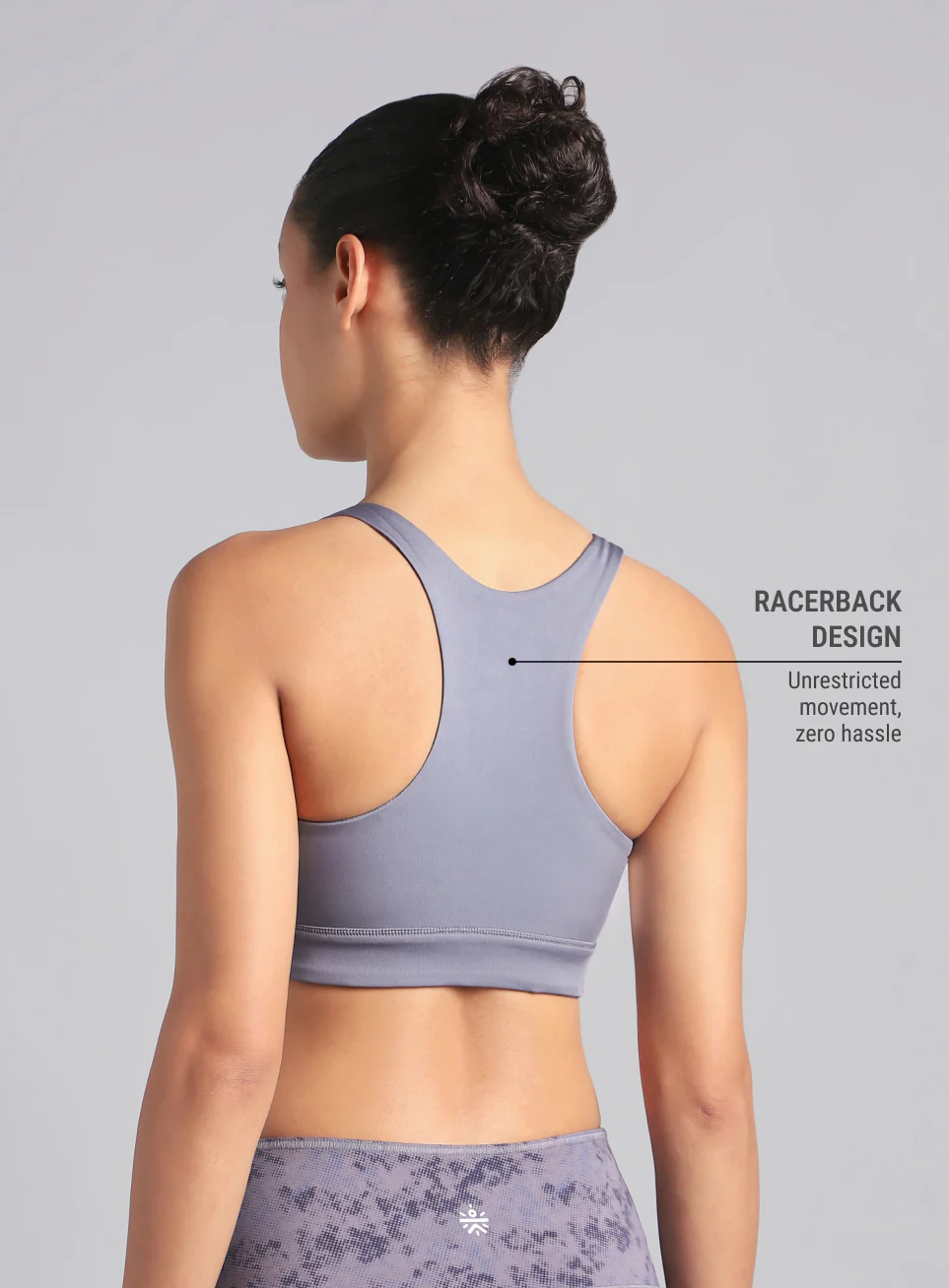 Women's Dark Grey Reversible Yoga High Support Bra - Image 10