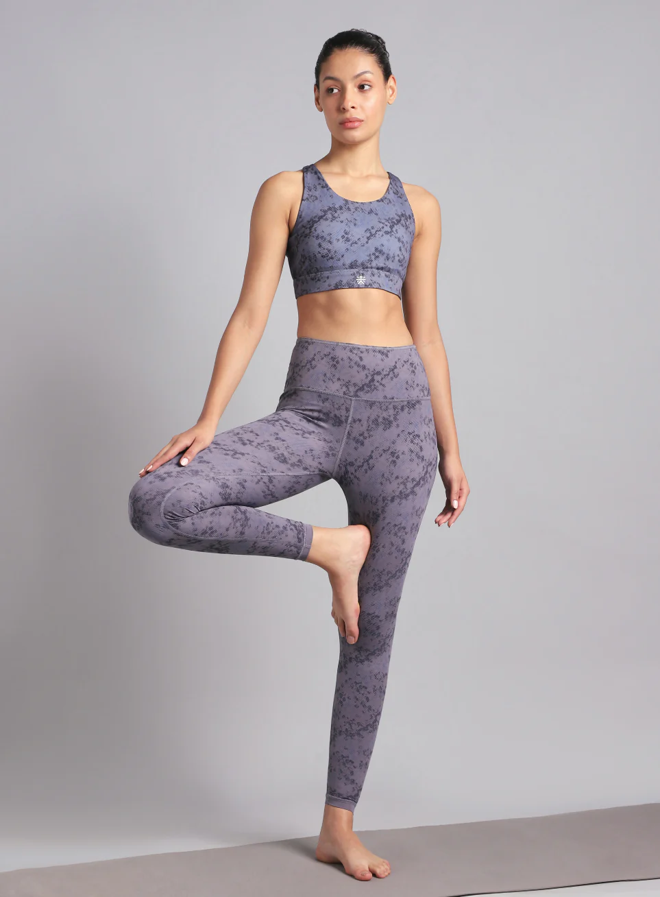 Women's Dark Grey Reversible Yoga High Support Bra - Image 3