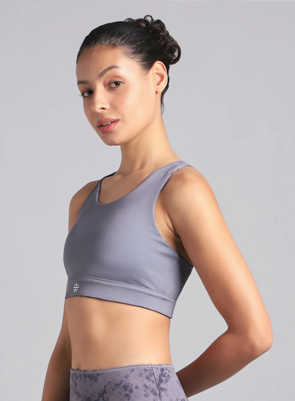 Women's Dark Grey Reversible Yoga High Support Bra - Image 8