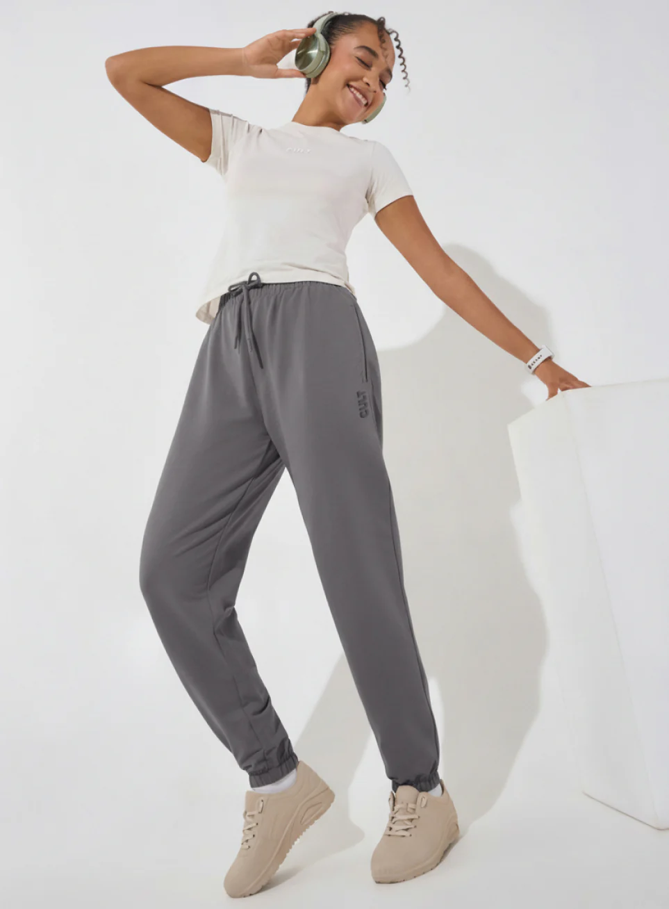 Women's Dark Grey Soft Form Classic Joggers - Image 2