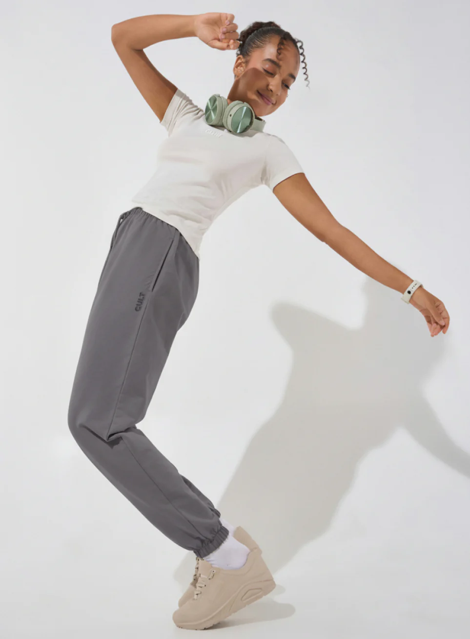 Women's Dark Grey Soft Form Classic Joggers - Image 3