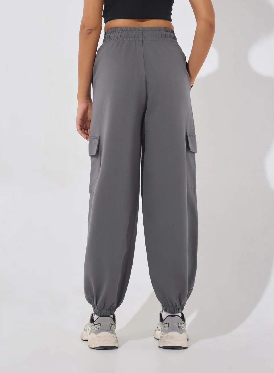 Women's Dark Grey Soft Form Loose Fit Joggers - Image 6