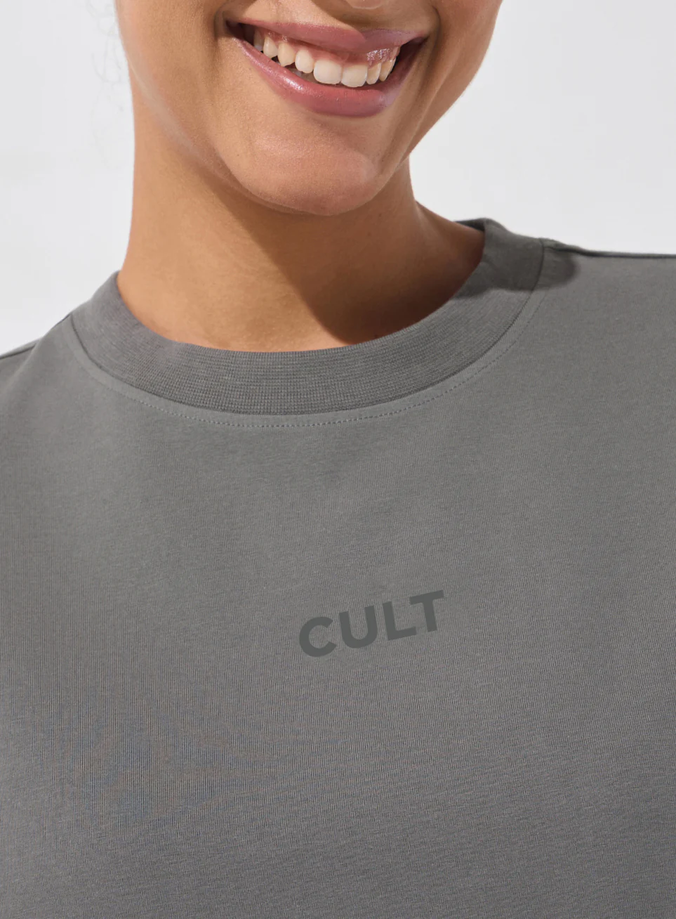 Women's Dark Grey Soft Form Oversized T-shirt Dress - Image 7