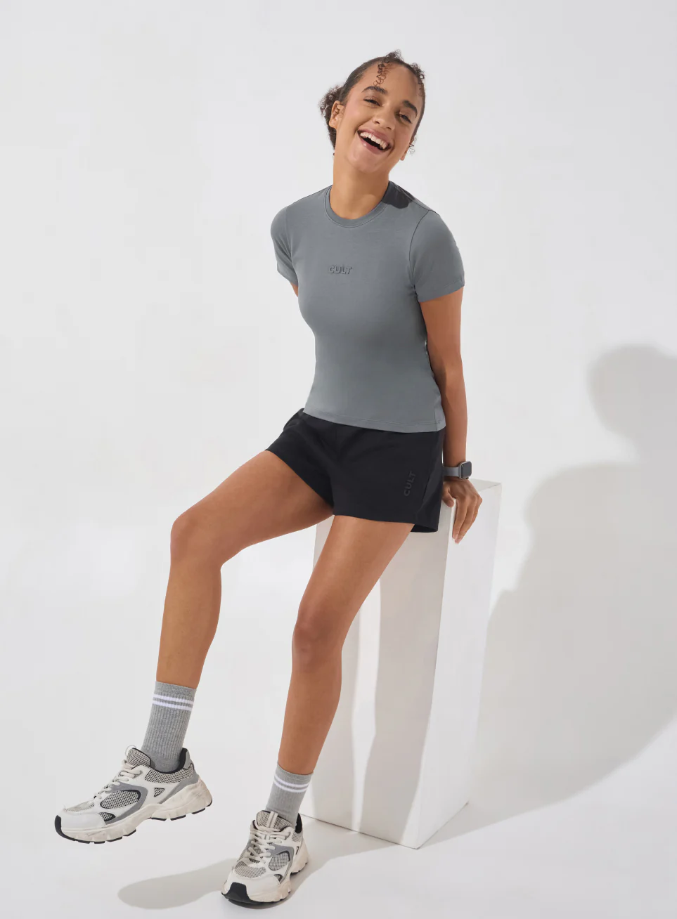 Women's Dark Grey Soft Form Snug T-shirt - Image 3