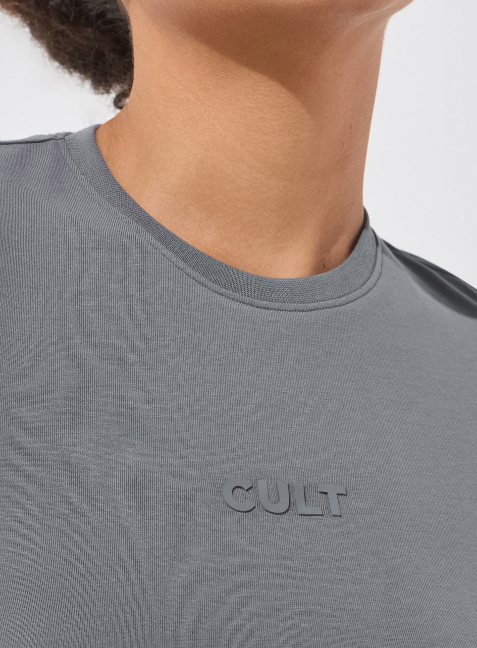 Women's Dark Grey Soft Form Snug T-shirt - Image 7