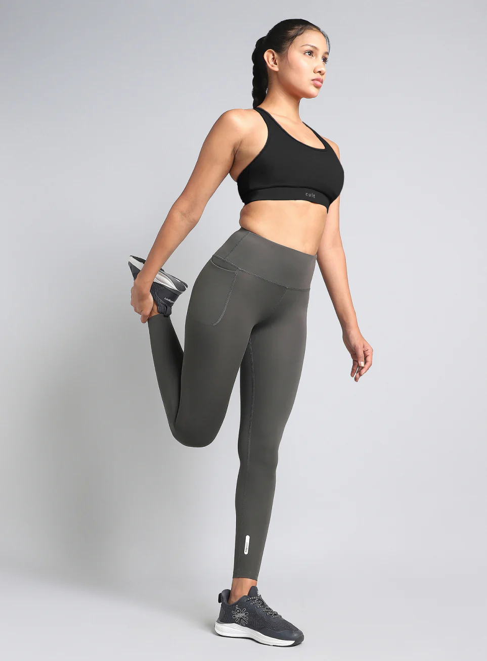 Women's Dark Grey Train All Day COMFlex Tights - Image 3