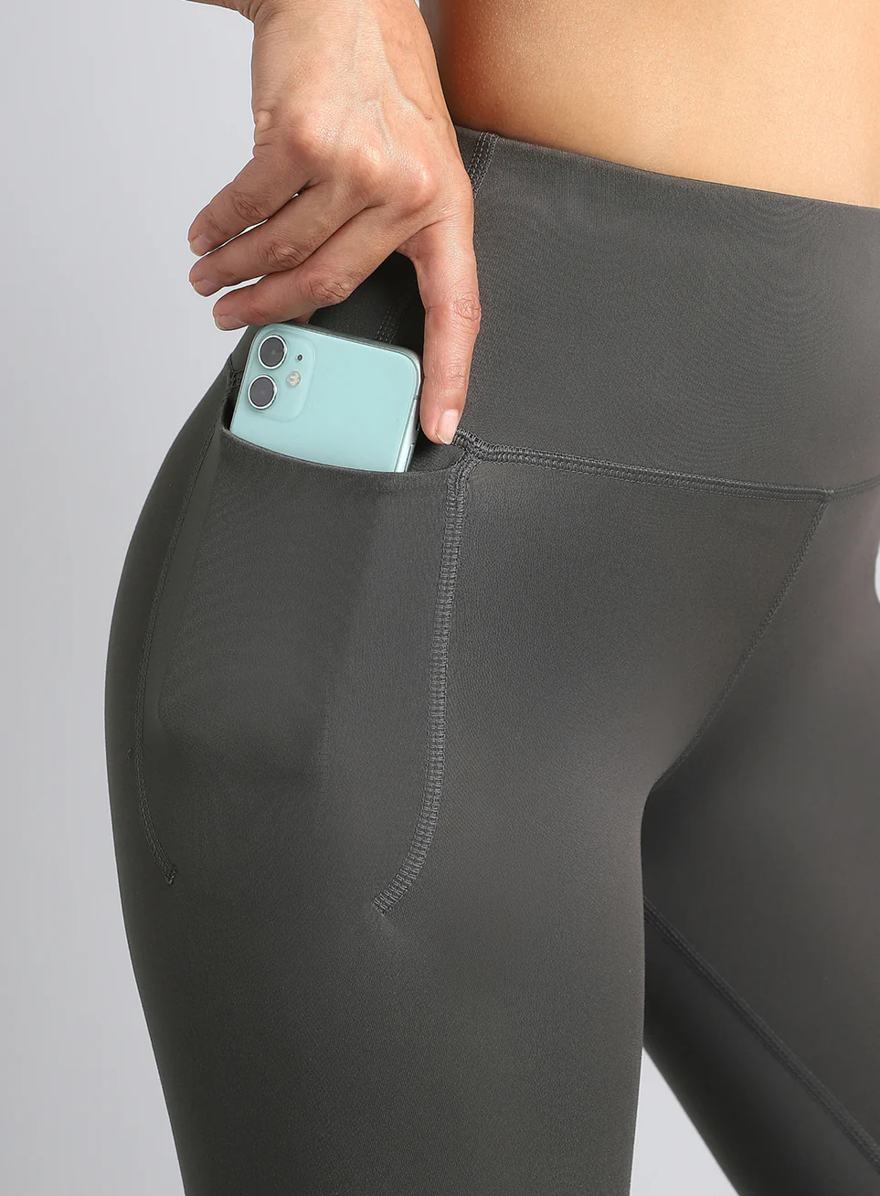 Women's Dark Grey Train All Day COMFlex Tights - Image 7