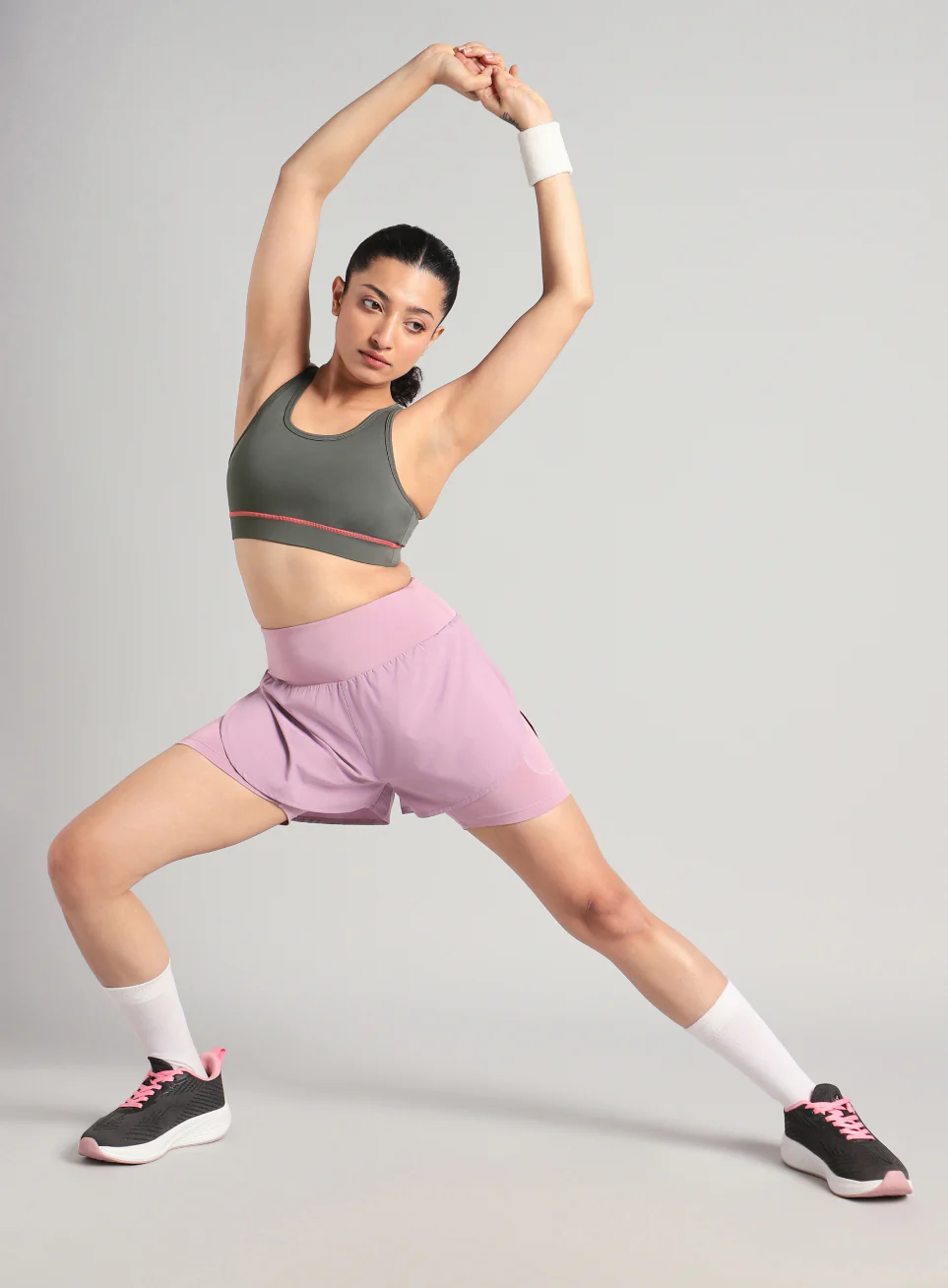 Women's Dark Grey Train-in Medium Support Sports Bra - Image 3