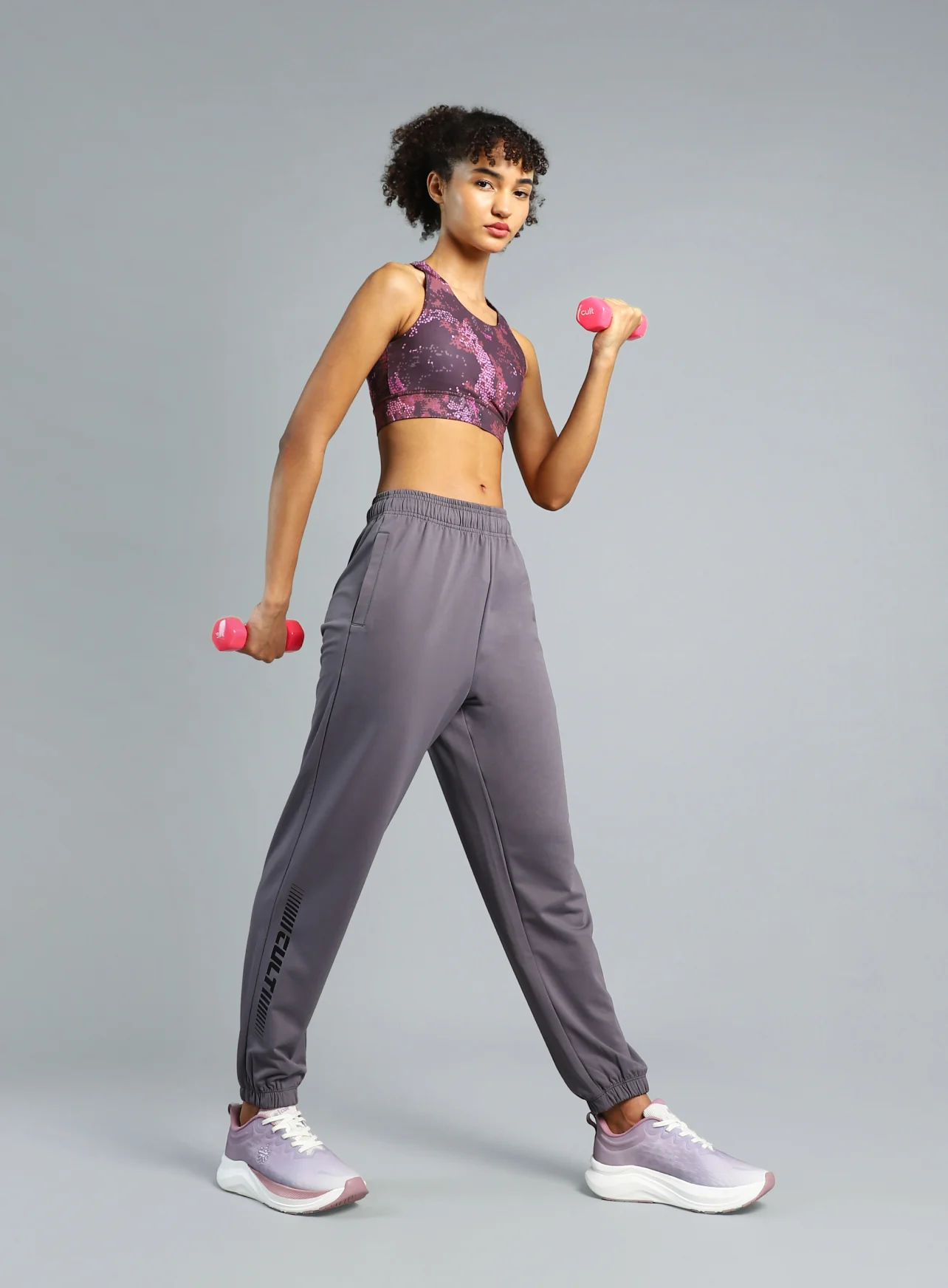 Women's Dark Grey Training All Form Joggers - Image 3