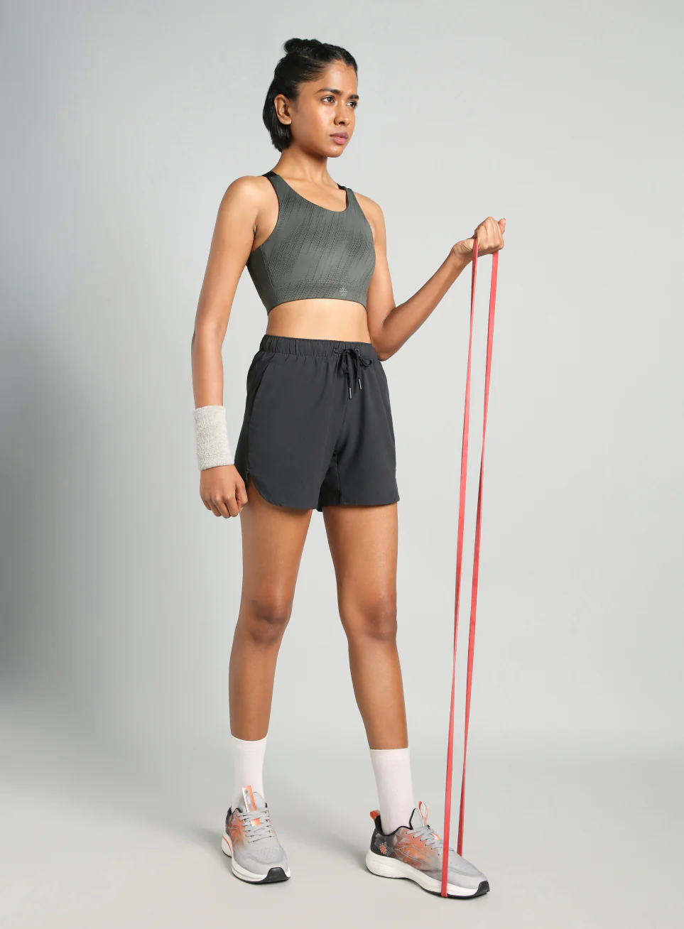 Women's Dark Grey Training Printed High Support Sports Bra - Image 3