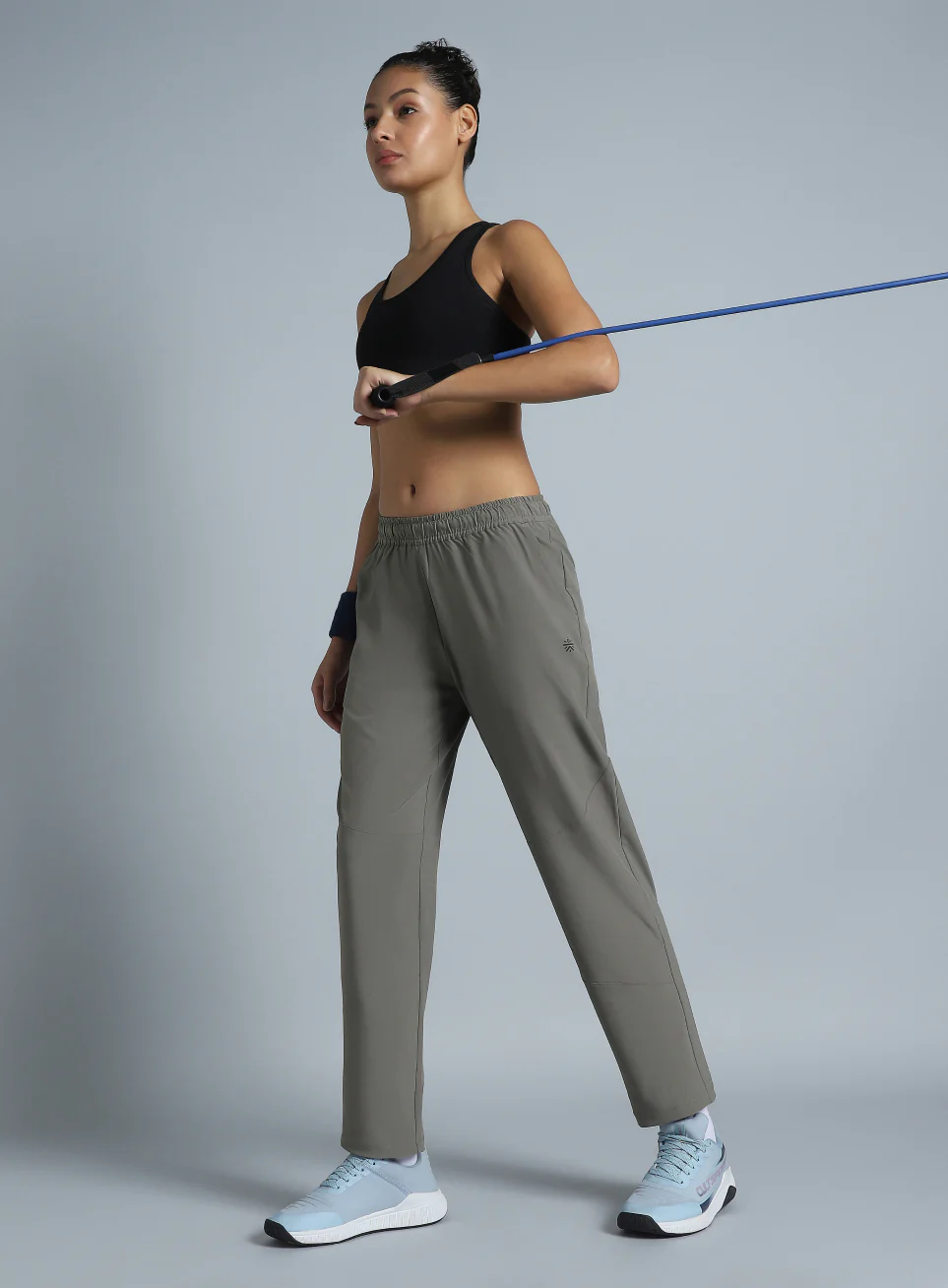 Women's Dark Grey Training Sculpted Trackpants - Image 2