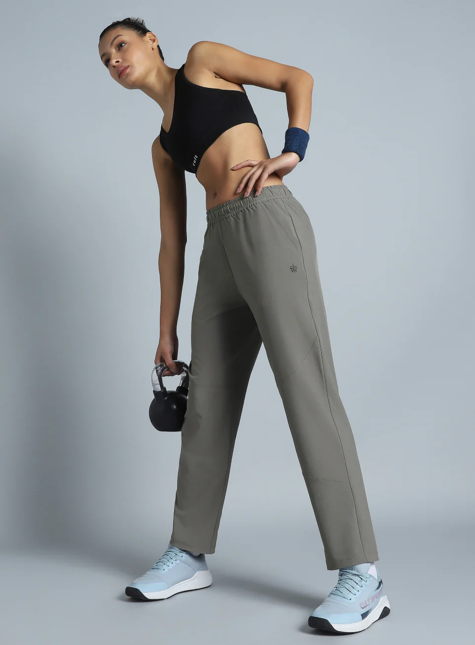 Women's Dark Grey Training Sculpted Trackpants - Image 3