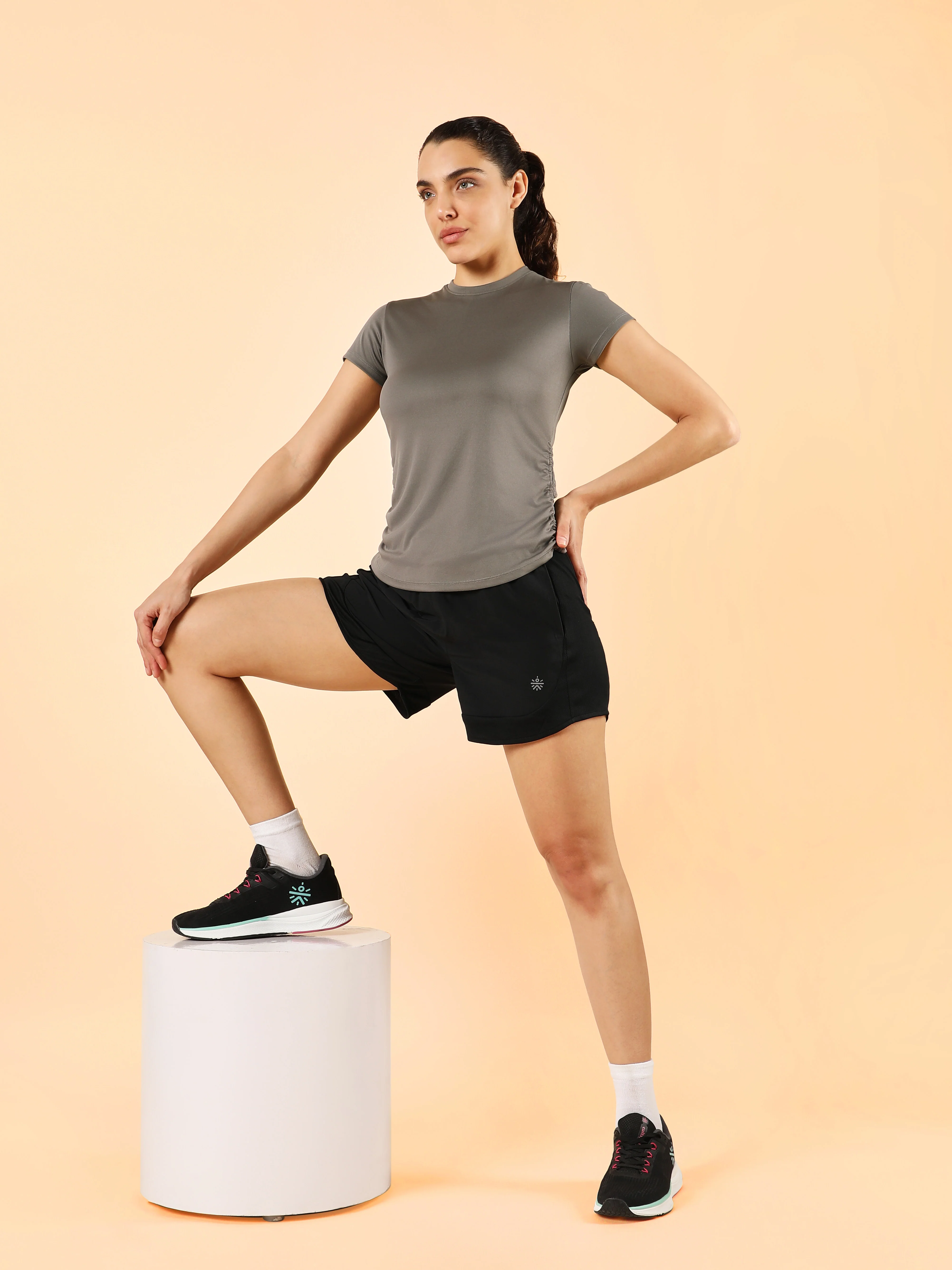 Women's Dark Grey Training Shape Shifter Top - Image 3