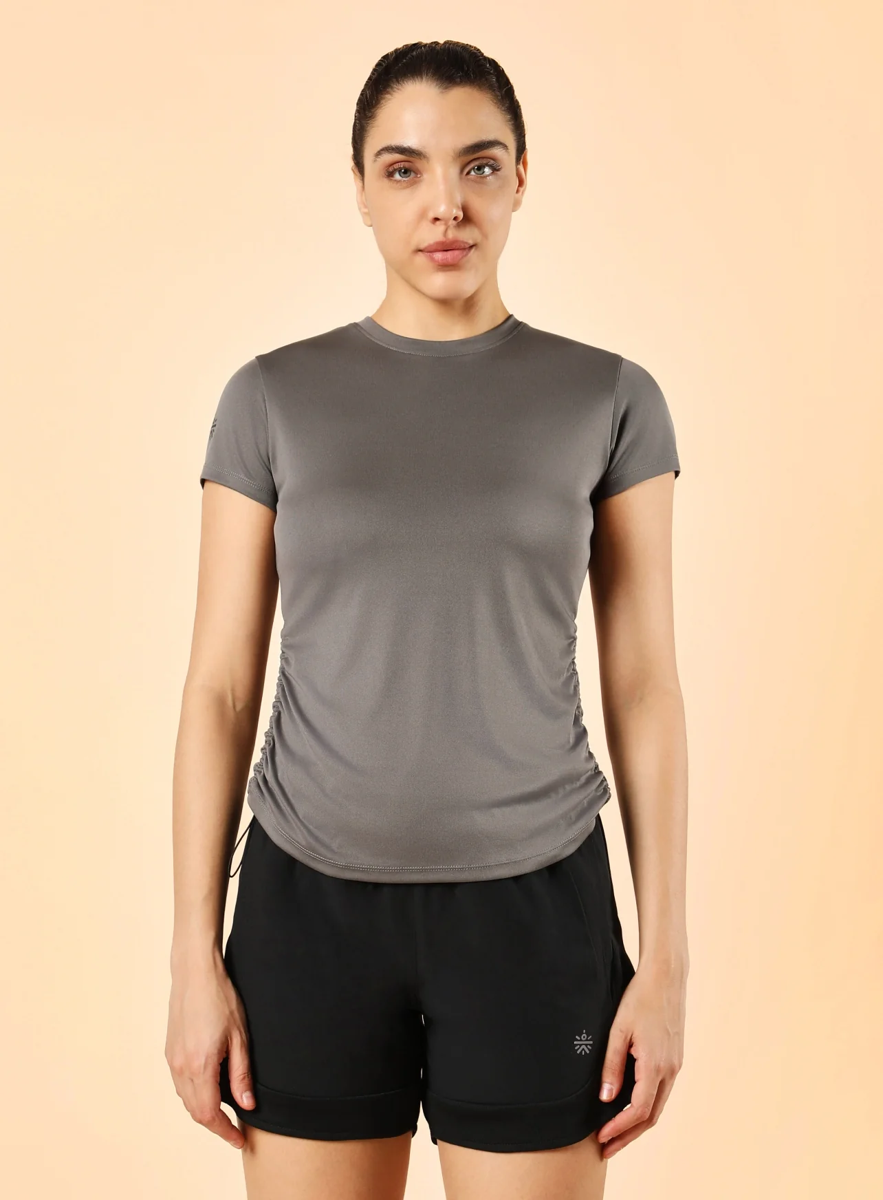 Women's Dark Grey Training Shape Shifter Top - Image 4
