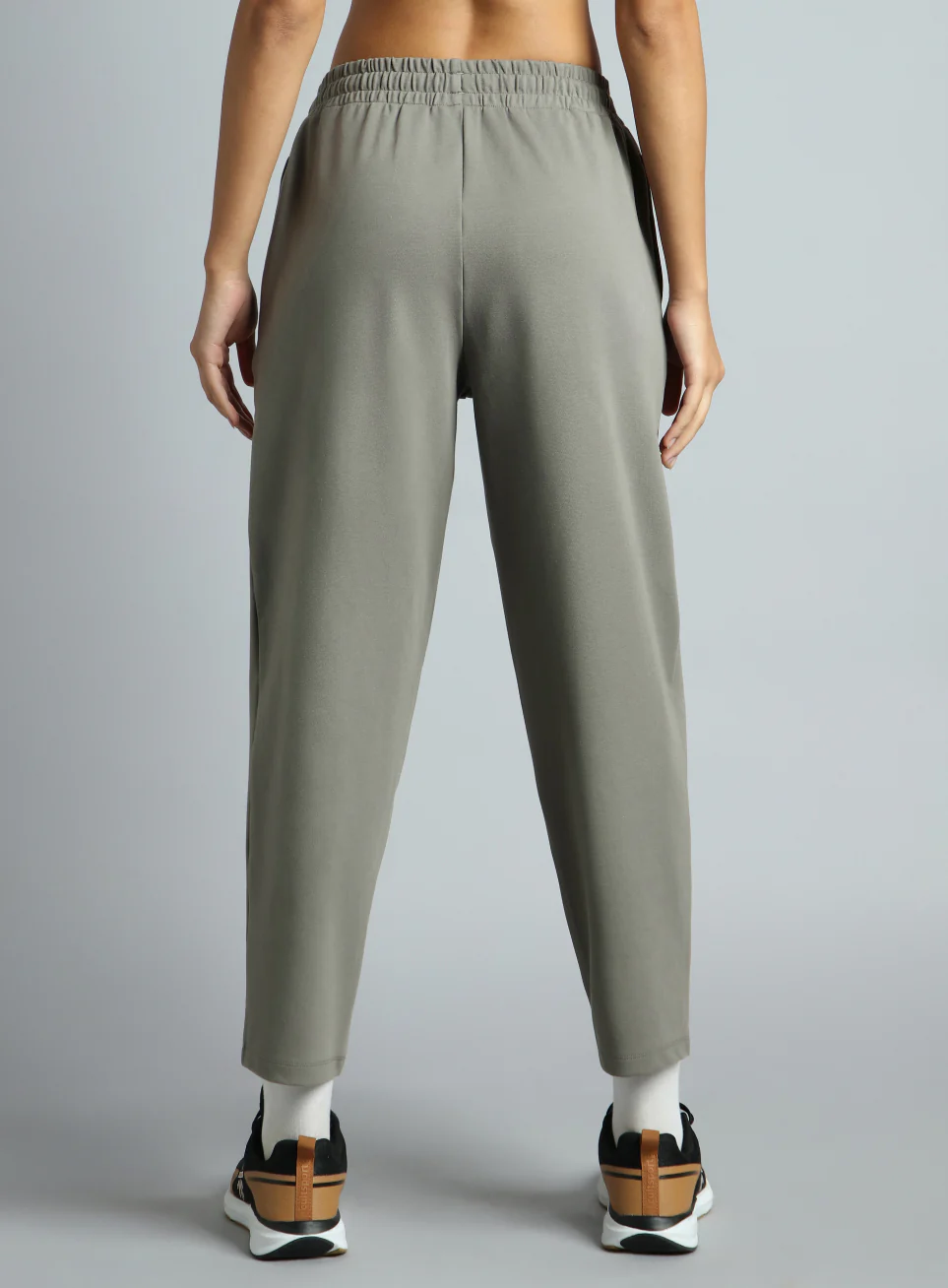 Women's Dark Grey Traveller Tapered Fit Trackpants - Image 6