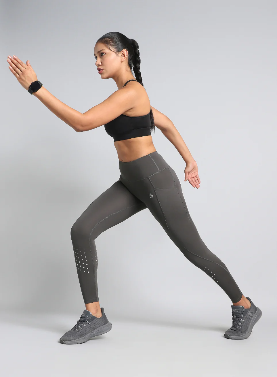 Women's Dark Grey Ultimate Run COMFlex Tights - Image 3