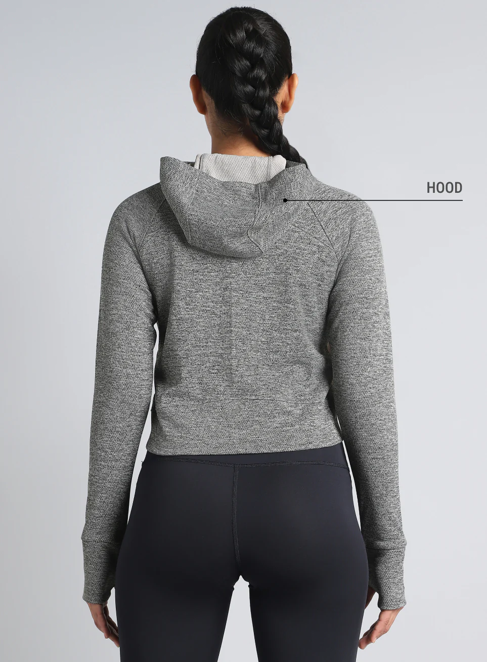 Women's Dark Grey Work It Out Training Cropped Jacket - Image 6