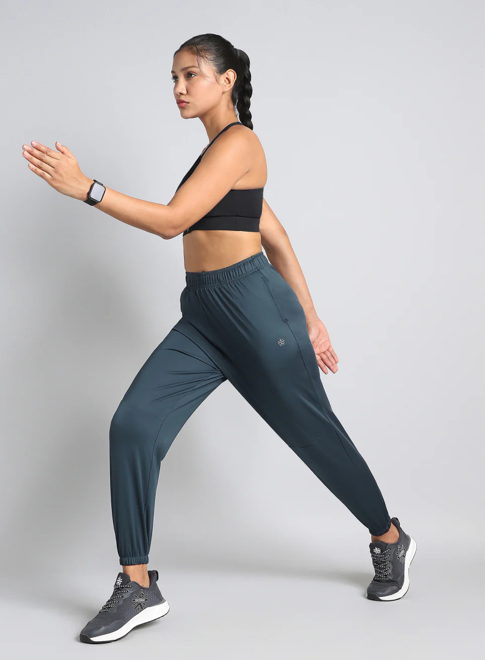 Women's Deep Teal Running Essential Joggers - Image 3