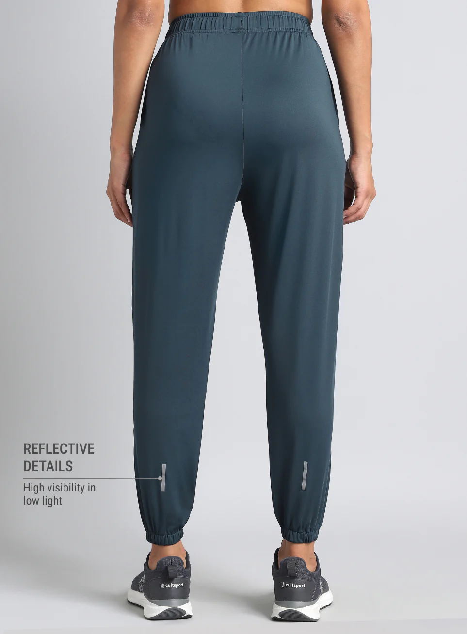 Women's Deep Teal Running Essential Joggers - Image 6
