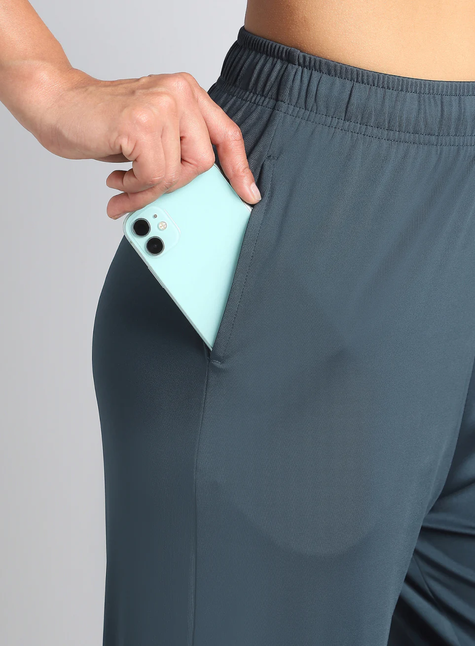 Women's Deep Teal Running Essential Joggers - Image 7
