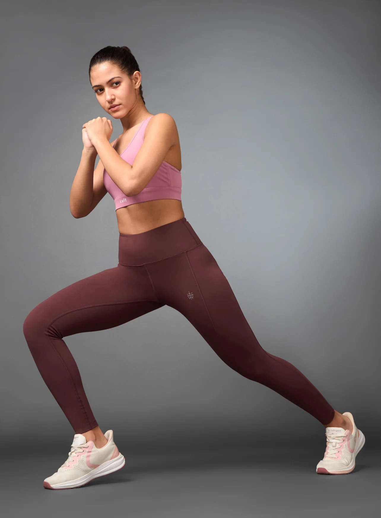 Women's Do It All Brown Performance Tights - Image 2