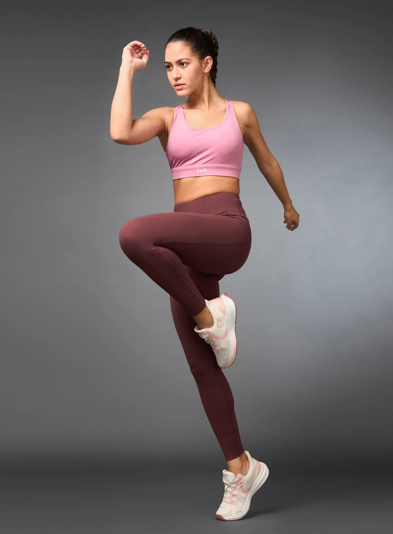 Women's Do It All Brown Performance Tights - Image 3