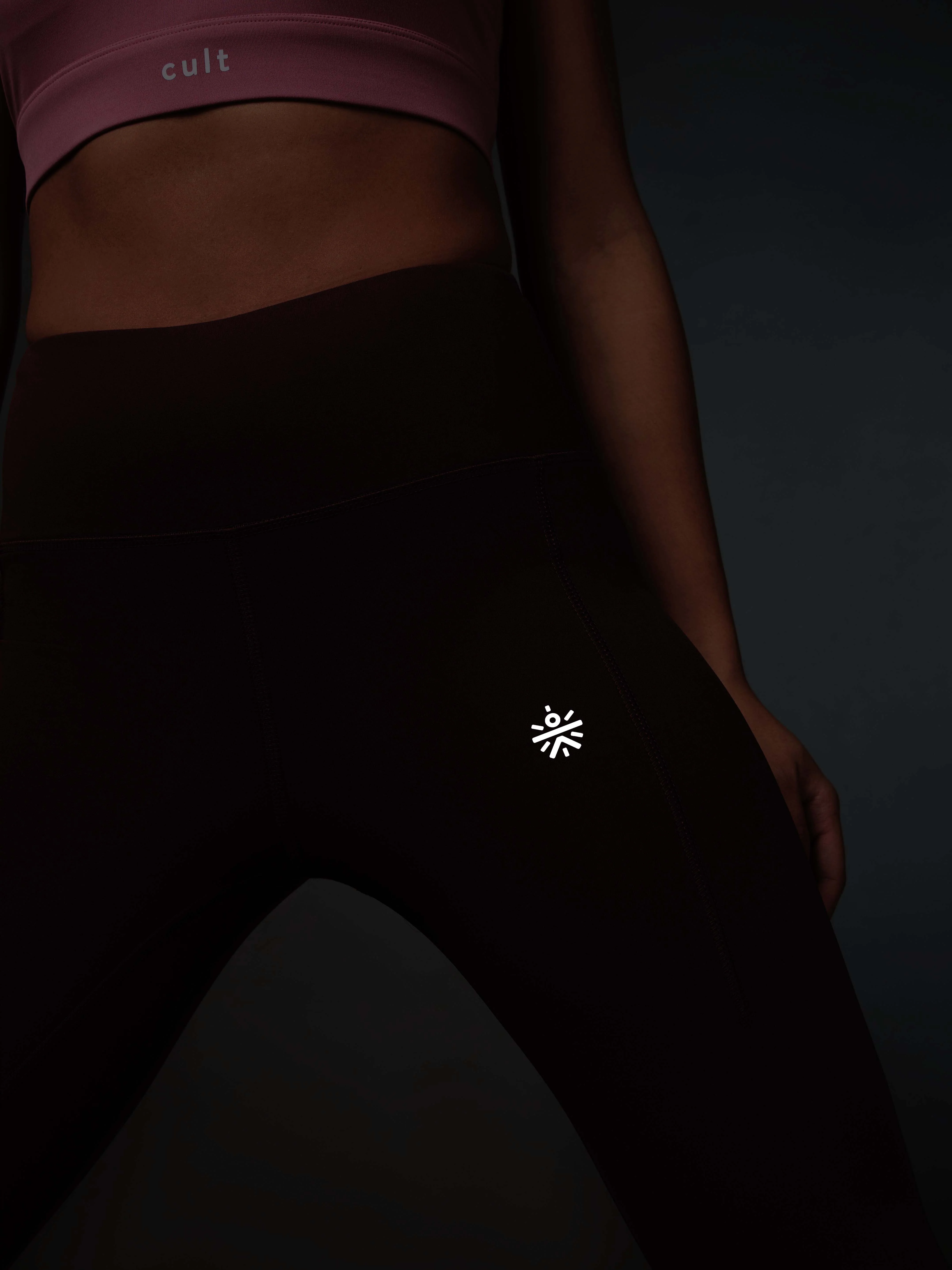 Women's Do It All Brown Performance Tights - Image 9