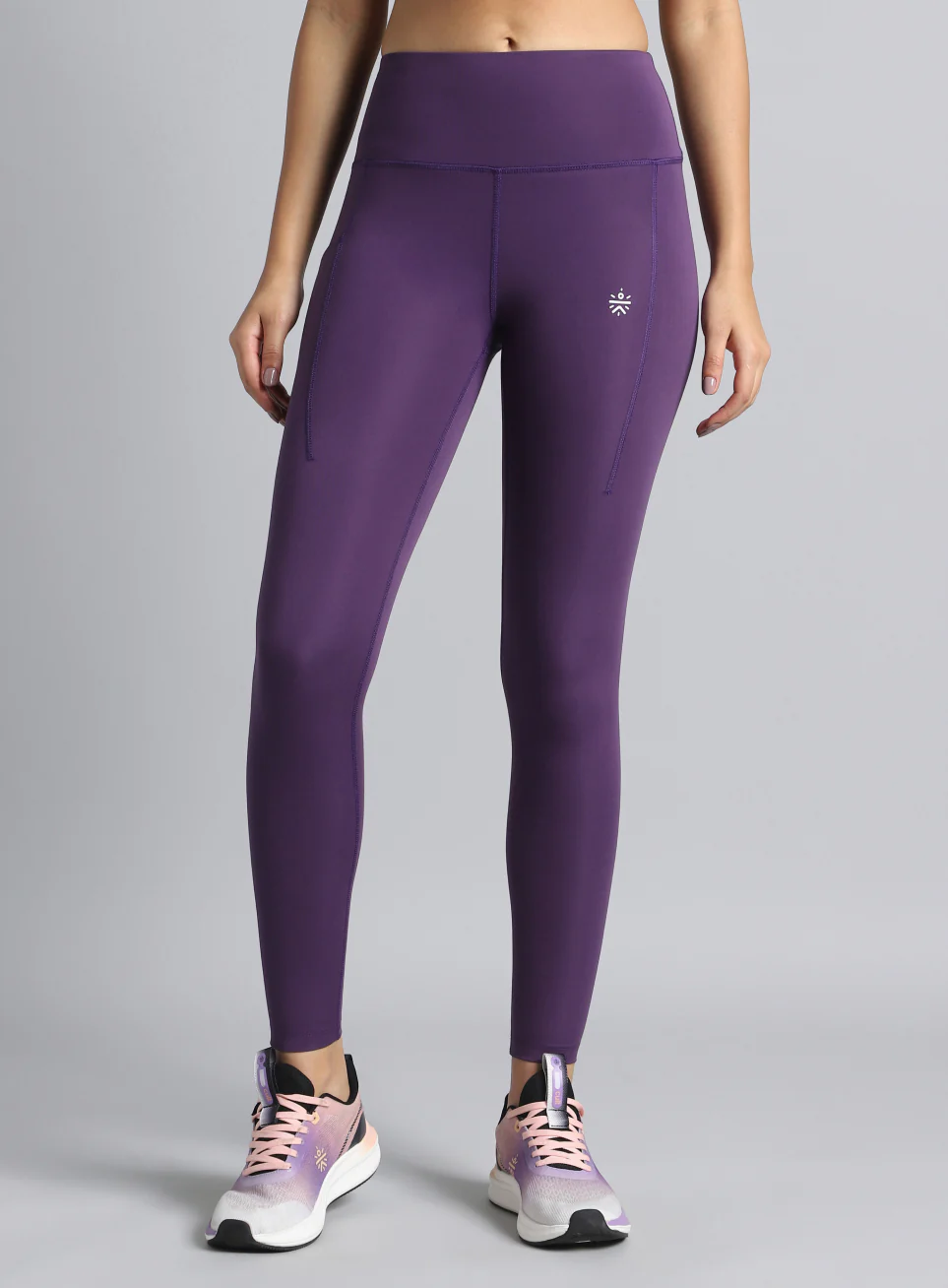 Women's Do It All Purple Performance Tights - Image 4