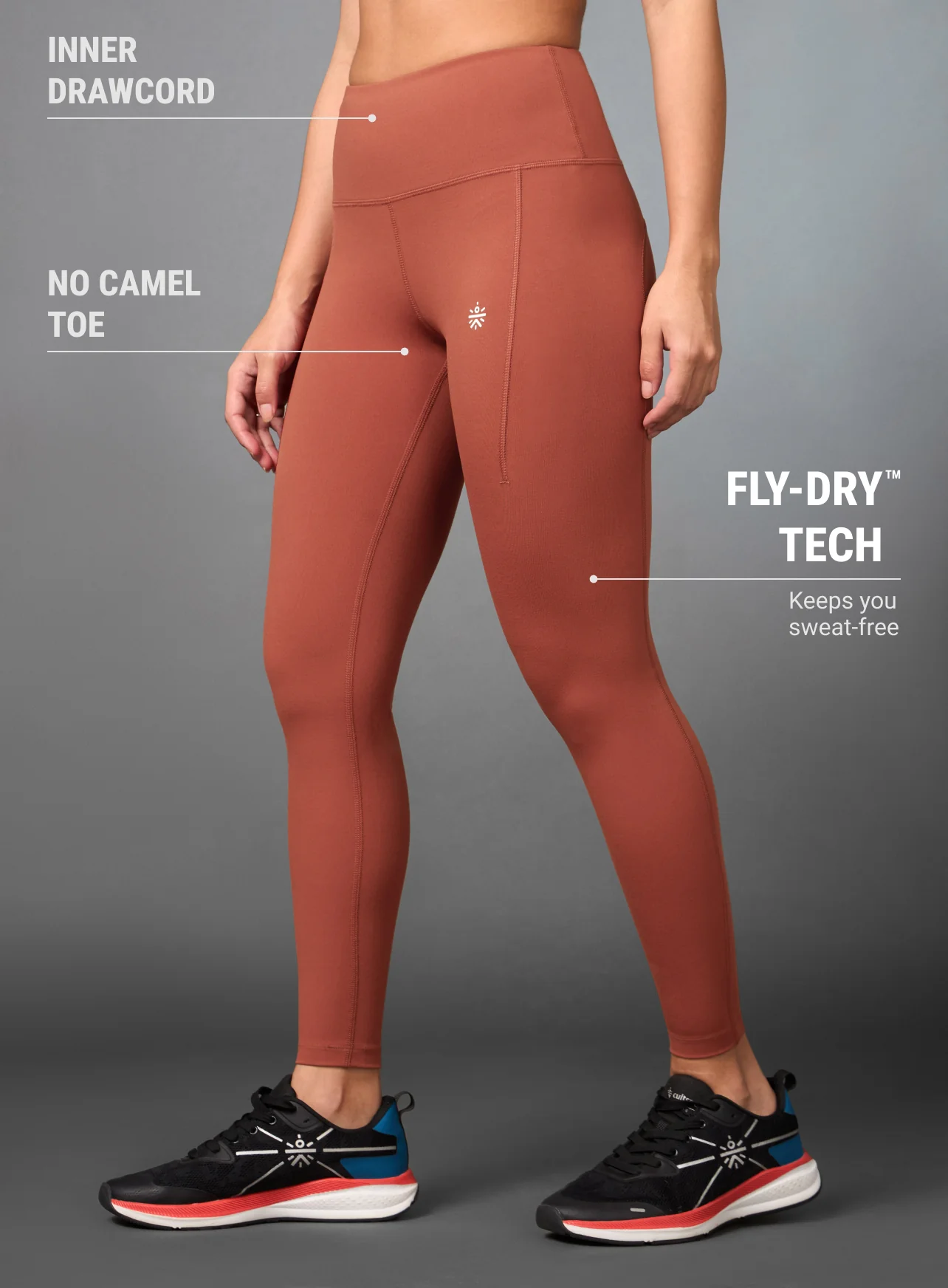 Women's Do It All Red Performance Tights - Image 5