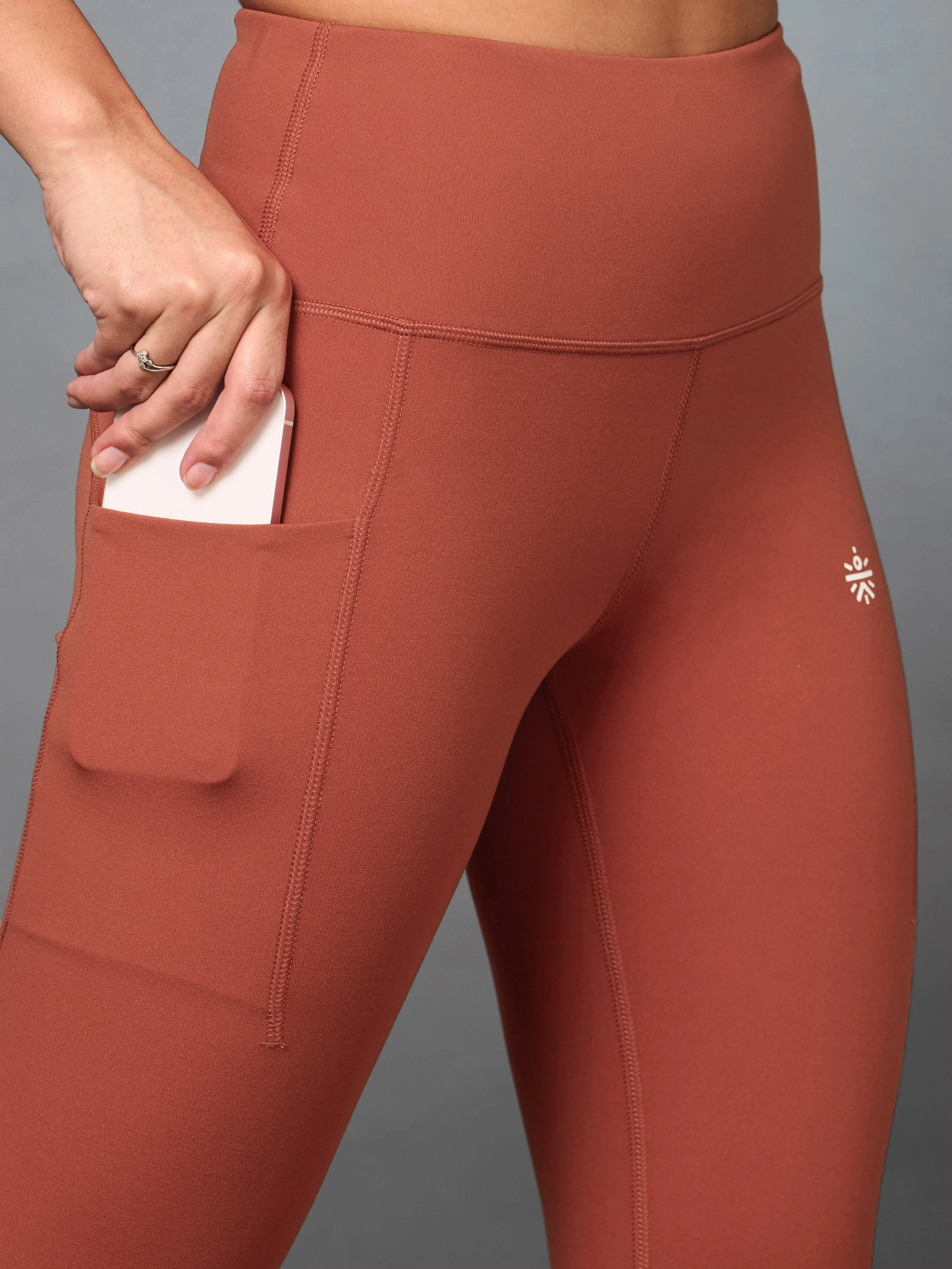 Women's Do It All Red Performance Tights - Image 7