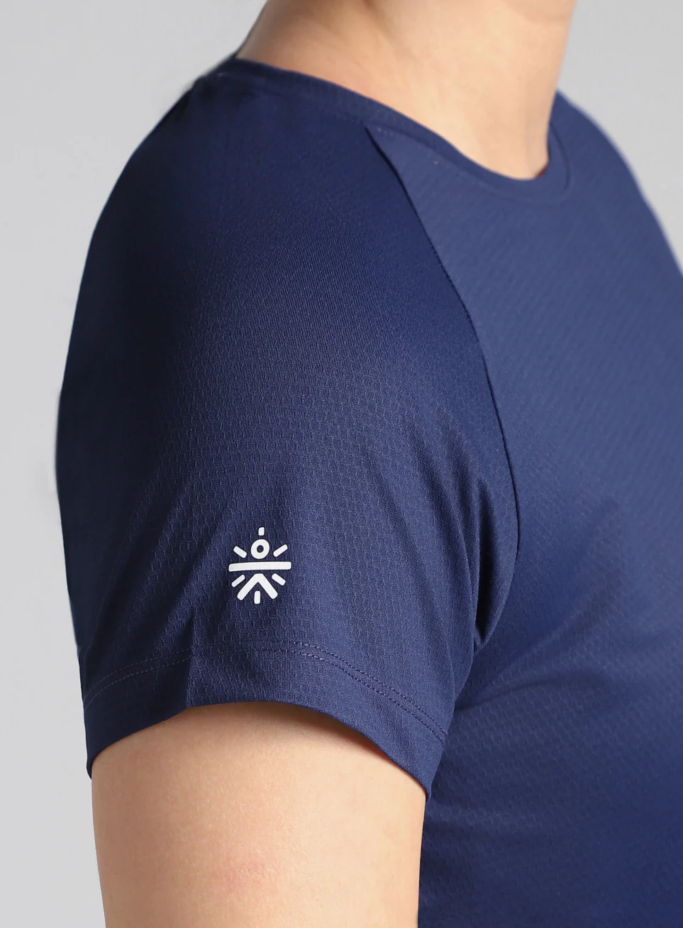 Women's Engineered Knit Blue Performance T-shirt - Image 7