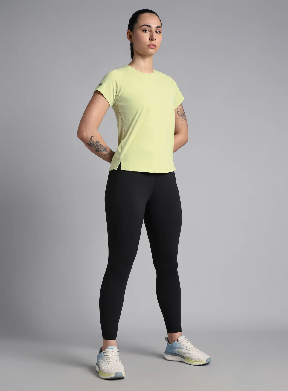 Women's Engineered Knit Green Performance T-shirt - Image 2