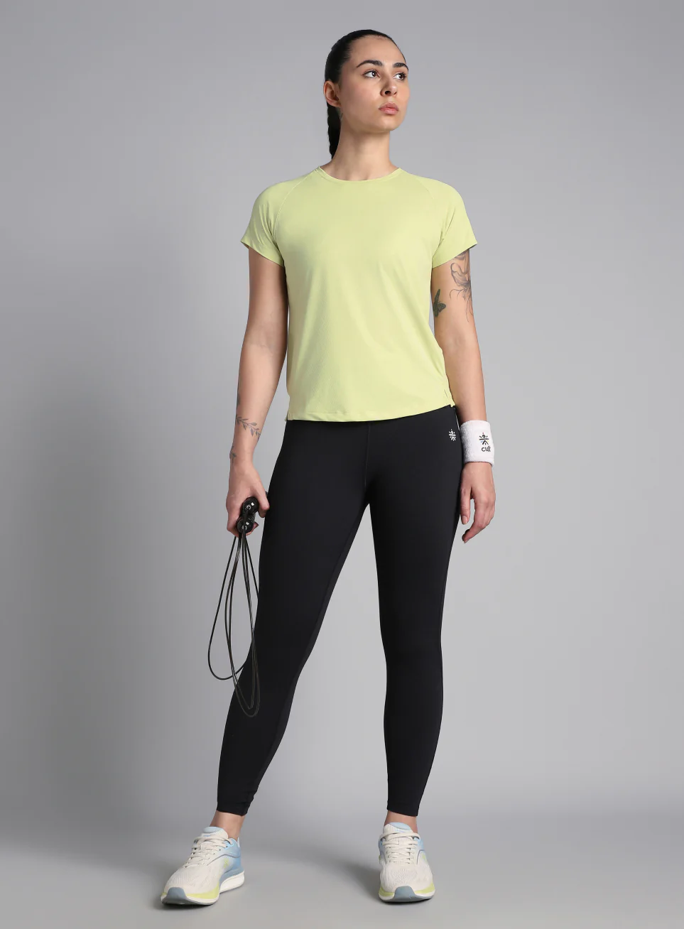 Women's Engineered Knit Green Performance T-shirt - Image 3