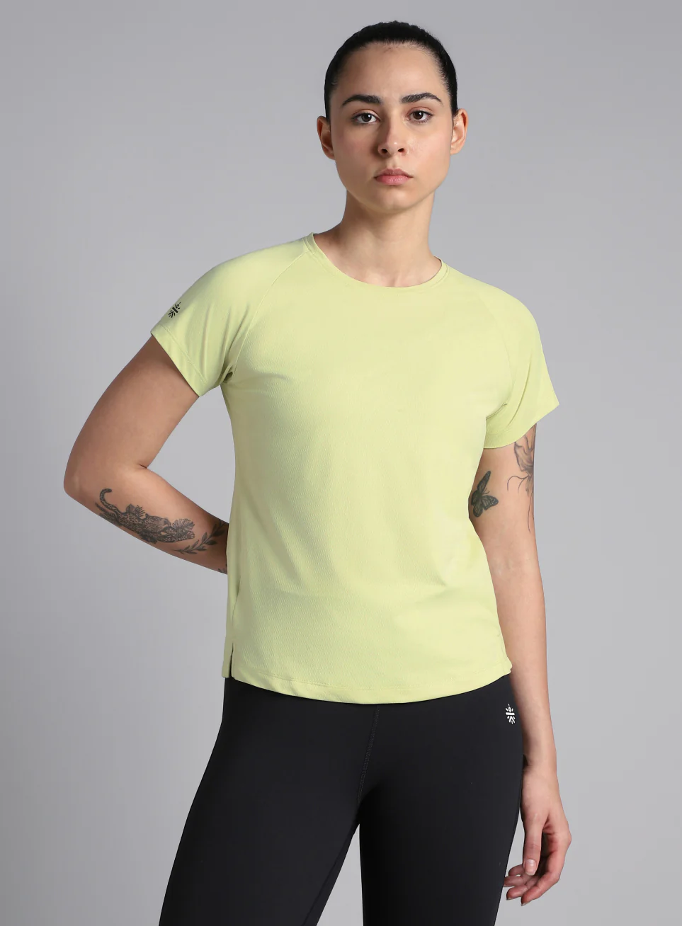 Women's Engineered Knit Green Performance T-shirt - Image 4
