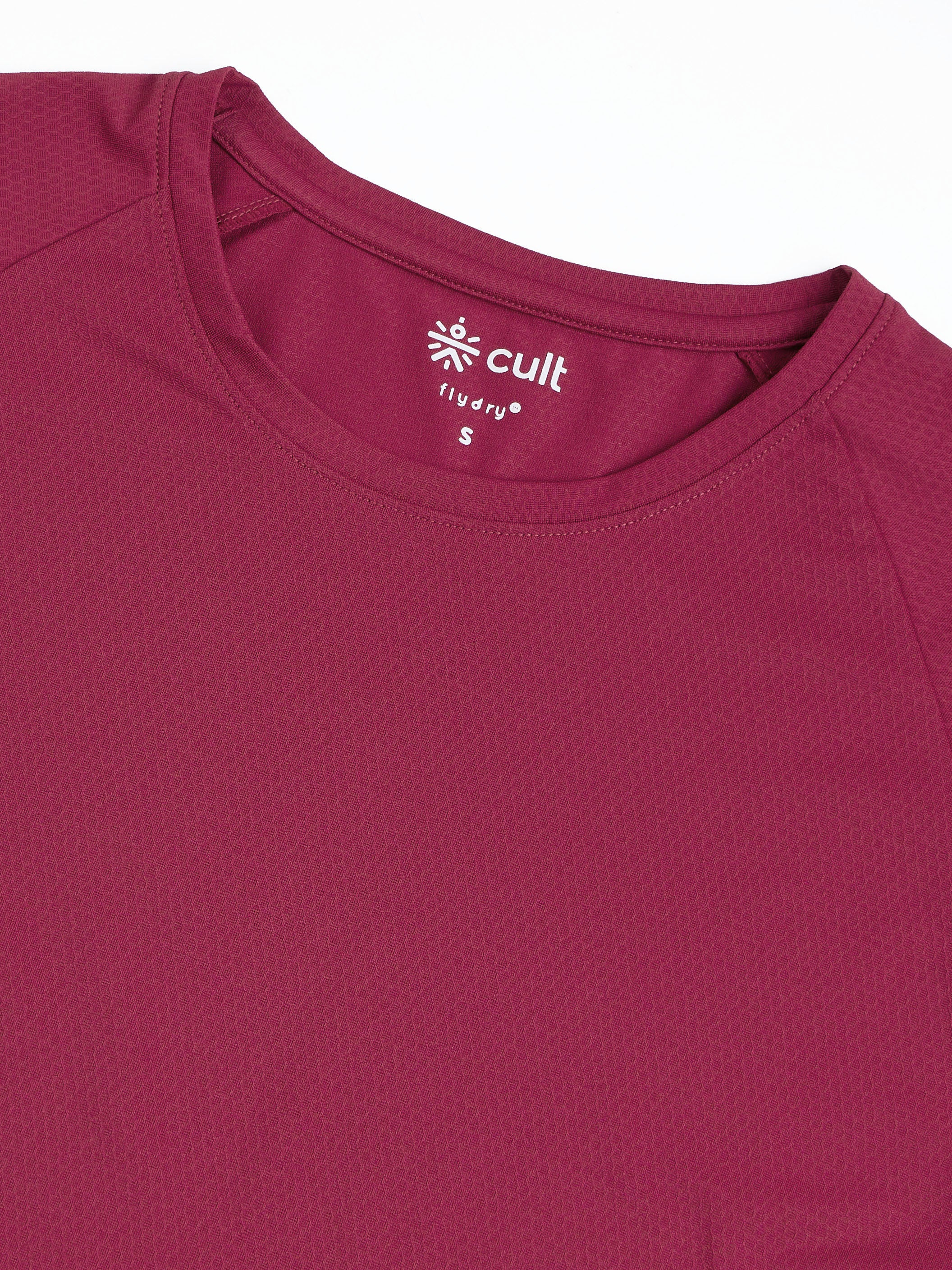 Women's Engineered Knit Maroon Performance T-shirt - Image 9