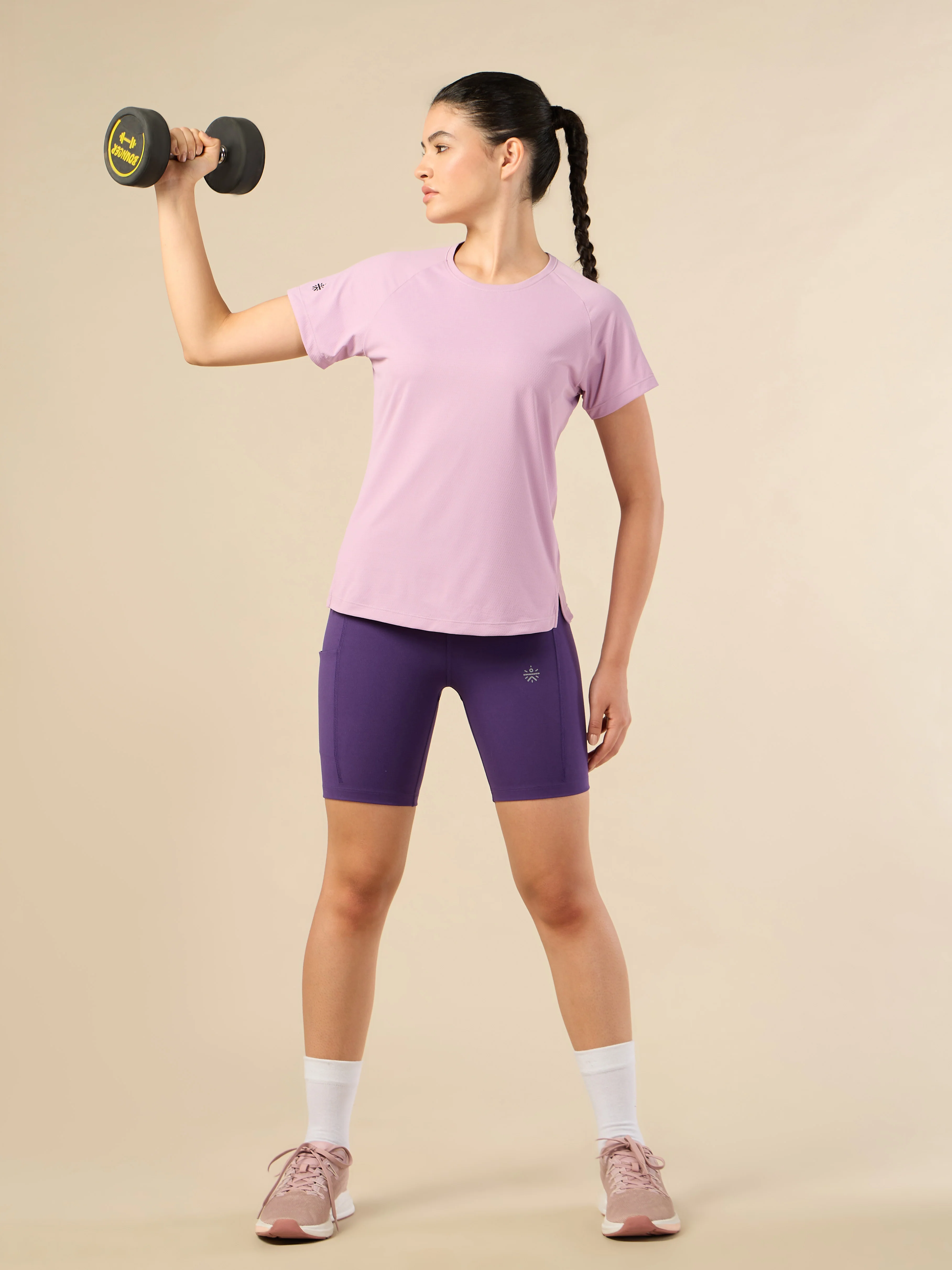 Women's Engineered Knit Pink Performance T-shirt - Image 2