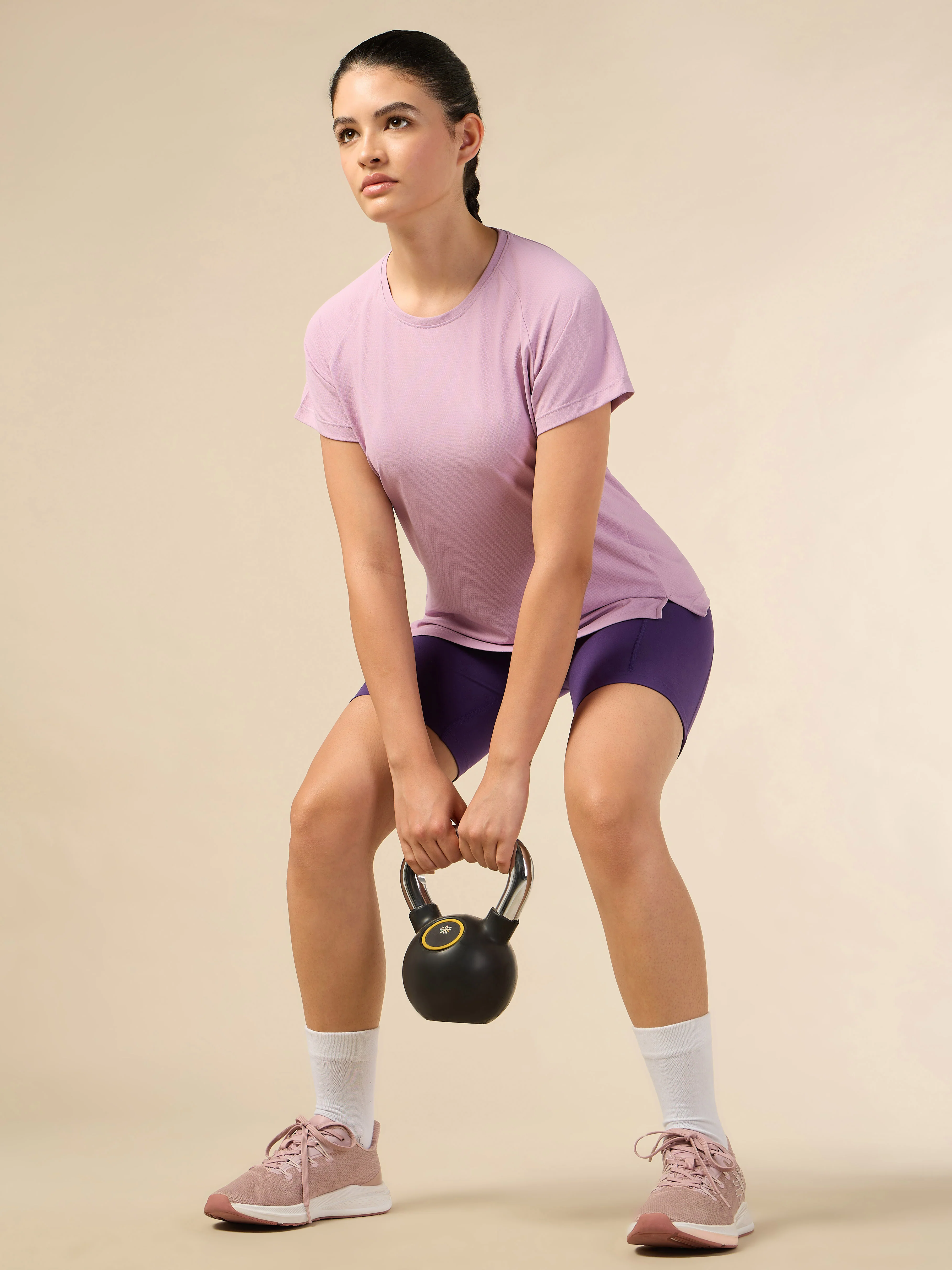 Women's Engineered Knit Pink Performance T-shirt - Image 3