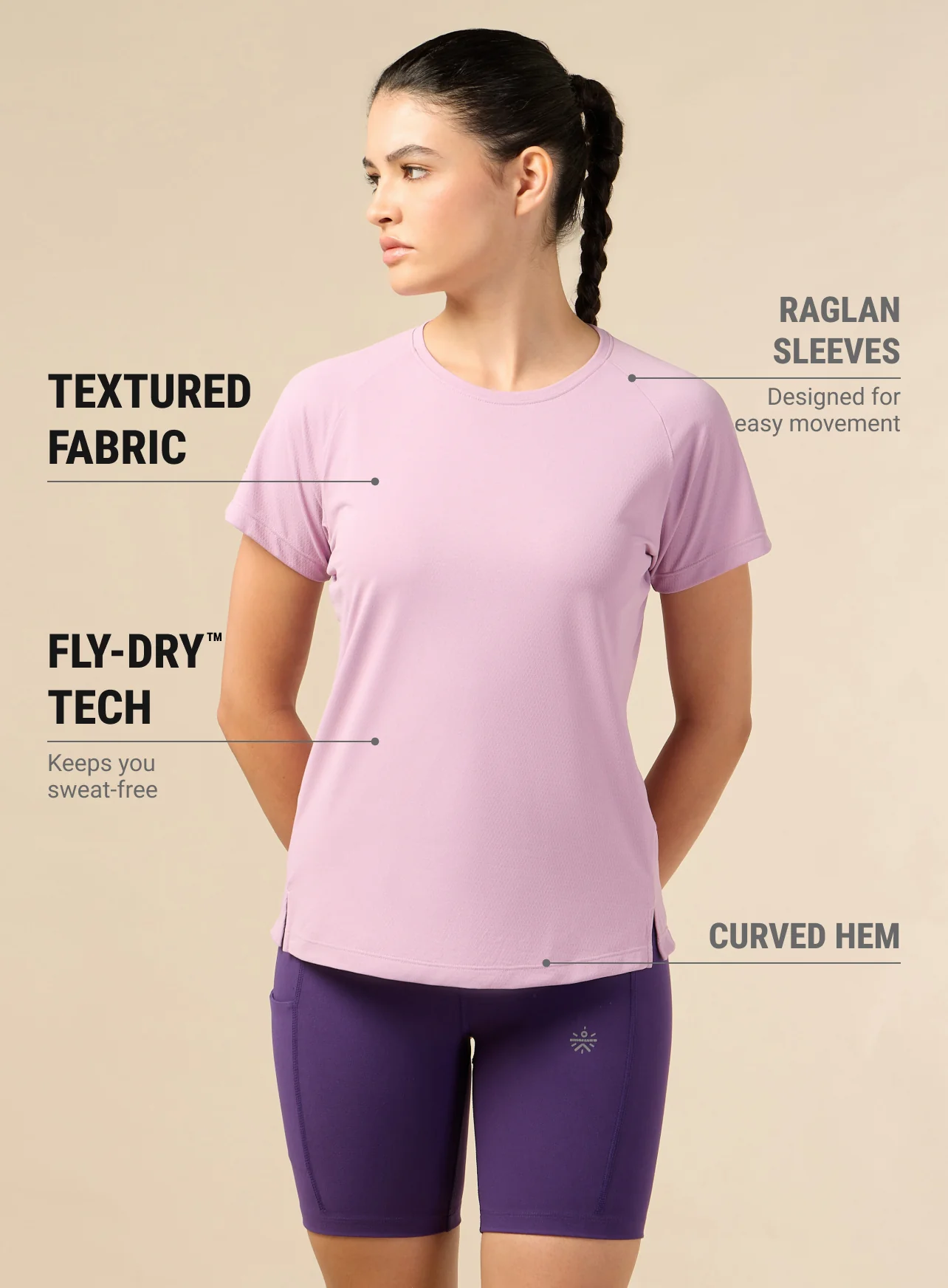 Women's Engineered Knit Pink Performance T-shirt - Image 4