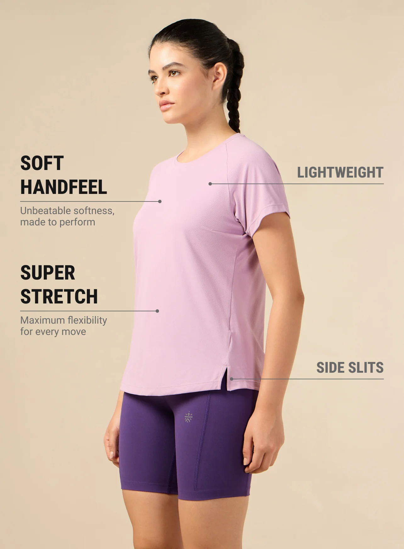 Women's Engineered Knit Pink Performance T-shirt - Image 5