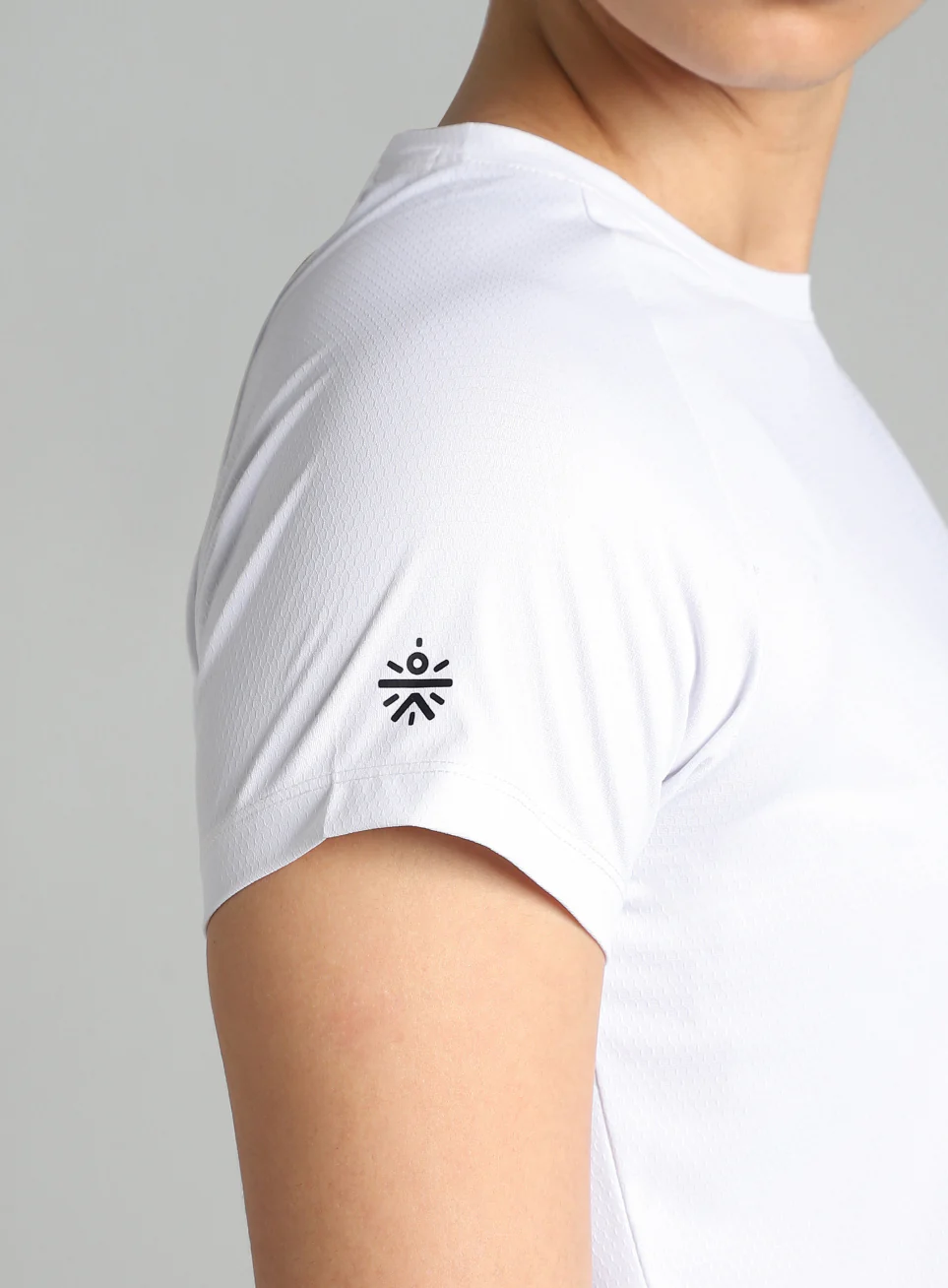 Women's Engineered Knit White Performance T-shirt - Image 7