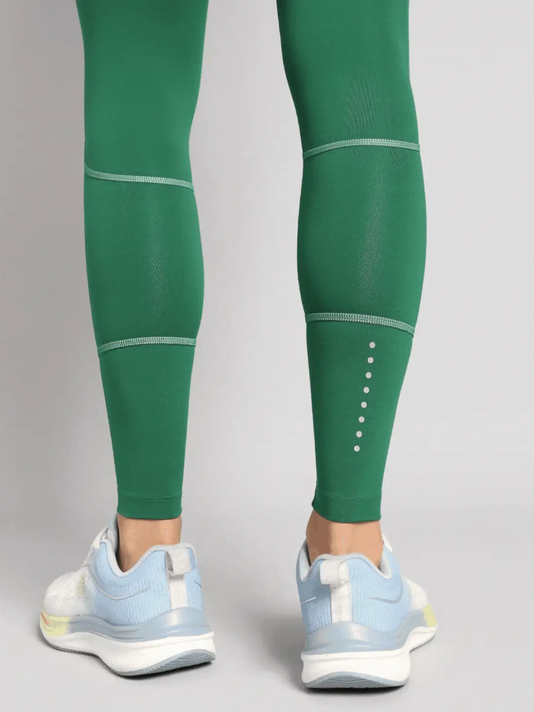 Women's Green Absolute Fit Solid Running Tights - Image 9