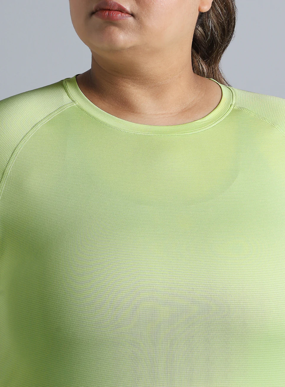 Women's Green Back Cut Out Plus Size T-shirt - Image 7